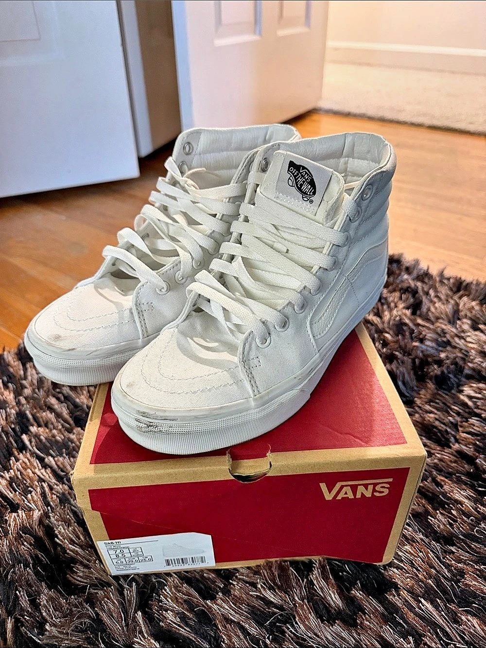 Vans Sk8-Hi White High Top Sneakers